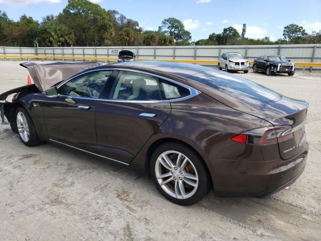 5YJSA1H10EFP56574 - 2014 TESLA MODEL S Շագանակագույն լուսանկար 3