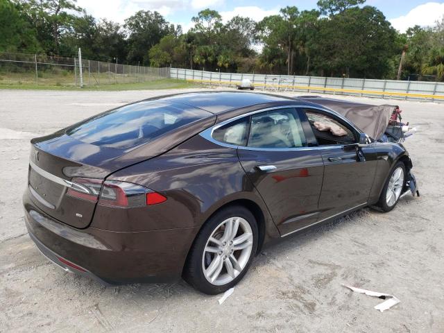 5YJSA1H10EFP56574 - 2014 TESLA MODEL S Շագանակագույն լուսանկար 4