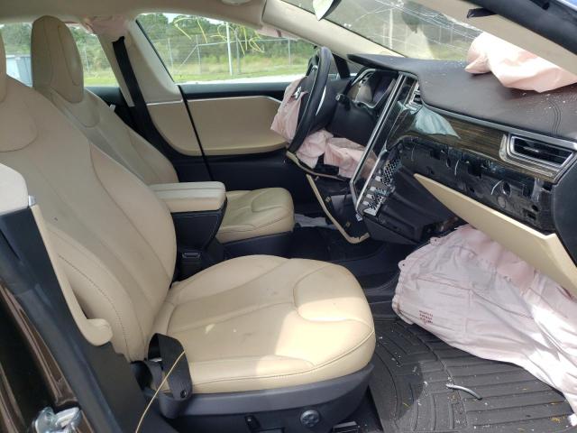 5YJSA1H10EFP56574 - 2014 TESLA MODEL S Շագանակագույն լուսանկար 5