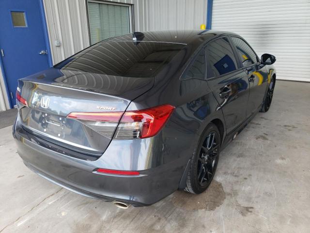 2HGFE2F58NH521725 - 2022 HONDA CIVIC SPOR CHARCOAL photo 4