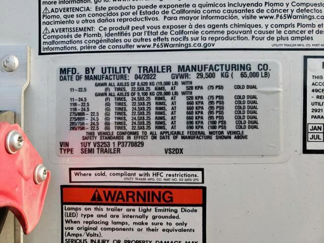 1UYVS2531P3770829 - 2023 UTILITY DRY VAN Ağ foto 10