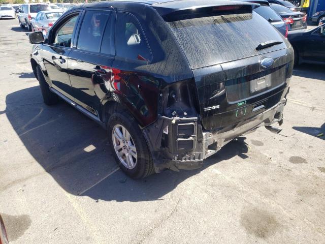 2FMDK38C18BA78921 - 2008 FORD EDGE SEL BLACK photo 3