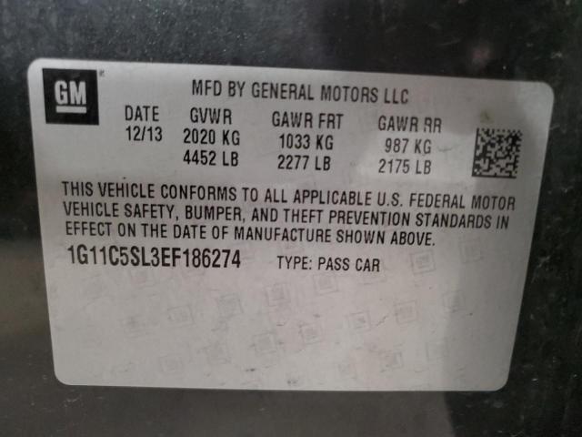 1G11C5SL3EF186274 - 2014 CHEVROLET MALIBU 1LT 灰色 照片 10