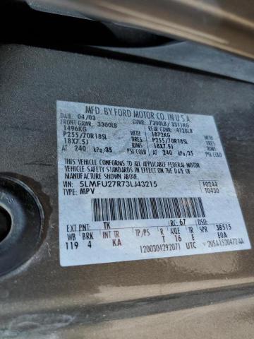 5LMFU27R73LJ43215 - 2003 LINCOLN NAVIGATOR 灰色 照片 10