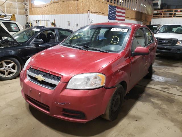 KL1TD5DE2AB100165 - 2010 CHEVROLET AVEO LS RED photo 2