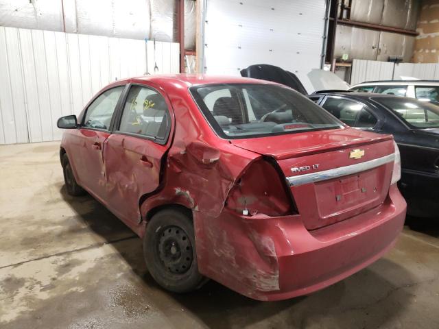 KL1TD5DE2AB100165 - 2010 CHEVROLET AVEO LS 红色 照片 3