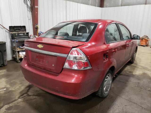 KL1TD5DE2AB100165 - 2010 CHEVROLET AVEO LS 红色 照片 4