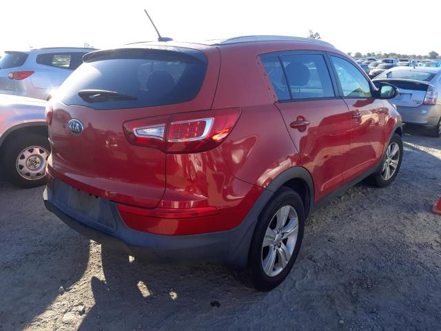 KNDPB3A26D7540248 - 2013 KIA SPORTAGE B RED photo 4