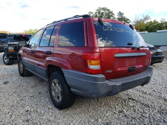 1J4GW48S11C703000 - 2001 JEEP GRAND CHER RED photo 3