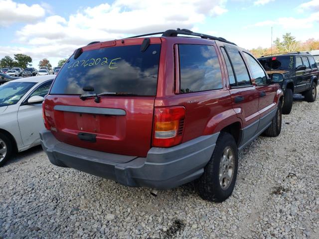 1J4GW48S11C703000 - 2001 JEEP GRAND CHER RED photo 4