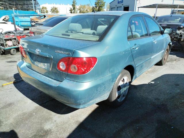 1NXBR32E15Z355795 - 2005 TOYOTA COROLLA CE TURQUOISE photo 4