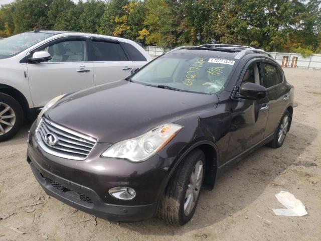 JNKAJ09F98M361304 - 2008 INFINITI EX35 BASE RED photo 2