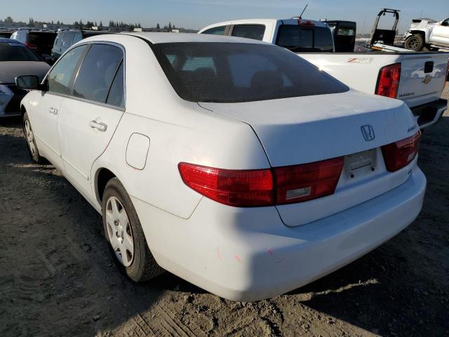 1HGCM56495A052741 - 2005 HONDA ACCORD LX WHITE photo 3