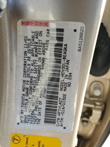 JTHBF30G320026213 - 2002 LEXUS ES 300 GOLD photo 10