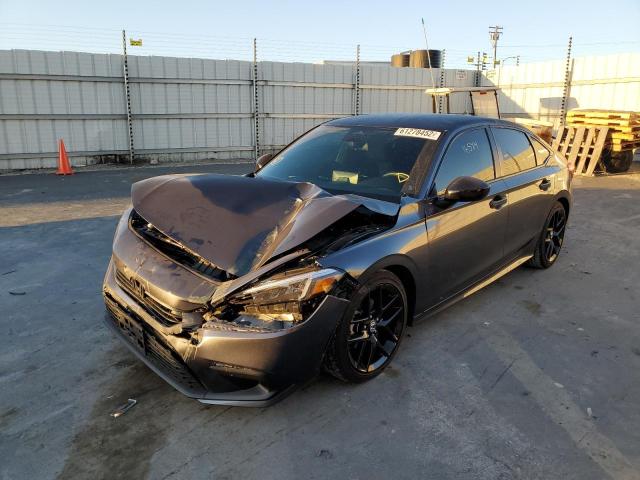 2HGFE2F51NH510663 - 2022 HONDA CIVIC SPOR BLACK photo 2