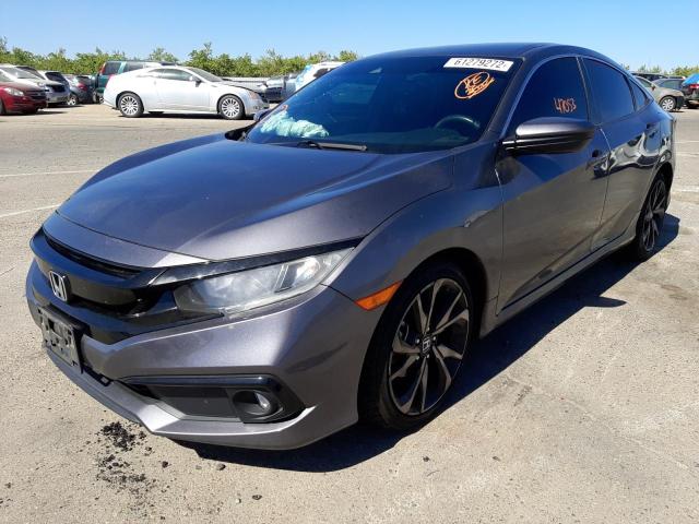 2HGFC2F81KH521786 - 2019 HONDA CIVIC SPOR GRAY photo 2