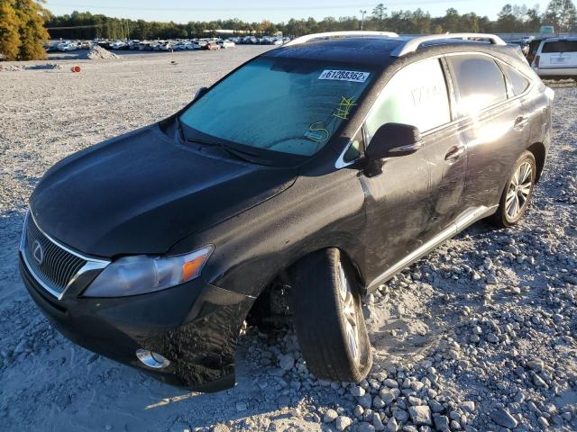 JTJBC1BA8A2412942 - 2010 LEXUS RX 450 BLACK photo 2