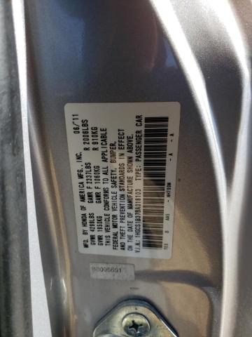 1HGCS1B37BA016103 - 2011 HONDA ACCORD LX- SILVER photo 10