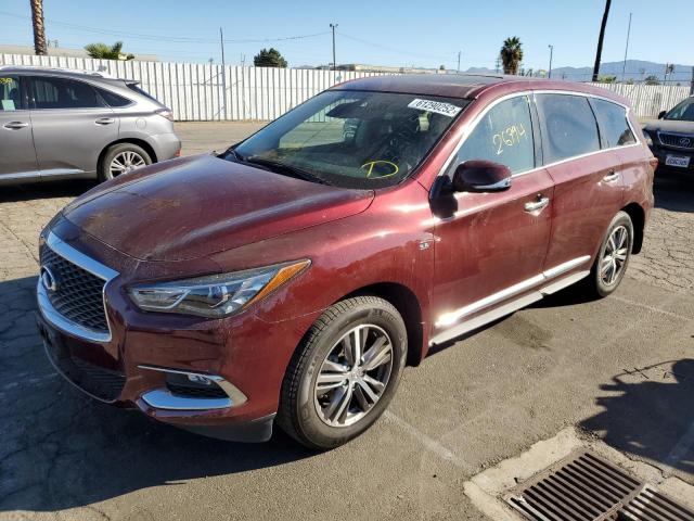 5N1DL0MN8KC568962 - 2019 INFINITI QX60 LUXE BURGUNDY photo 2