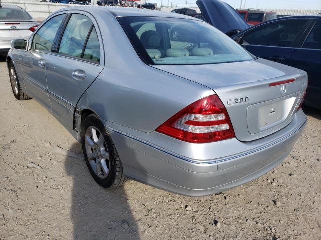 WDBRF92H17F892195 - 2007 MERCEDES-BENZ C 280 4MAT SILVER photo 3