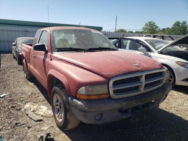 1D7GL12K54S589556 - 2004 DODGE DAKOTA SXT RED photo 1