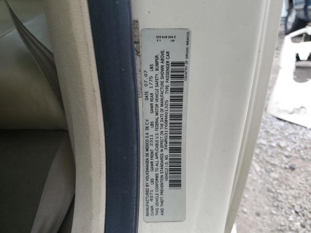 3VWRG31Y68M401325 - 2008 VOLKSWAGEN NEW BEETLE 奶油色 照片 10