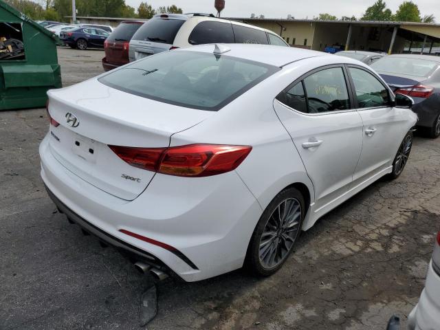 KMHD04LB3HU333332 - 2017 HYUNDAI ELANTRA SP WHITE photo 4