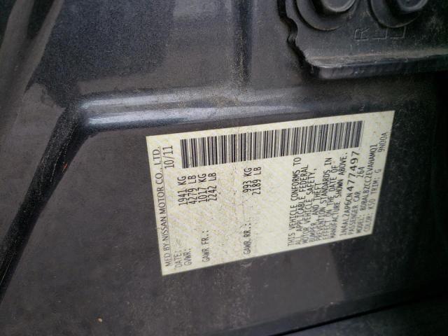 1N4AL2AP6CN477497 - 2012 NISSAN ALTIMA BAS CHARCOAL photo 10