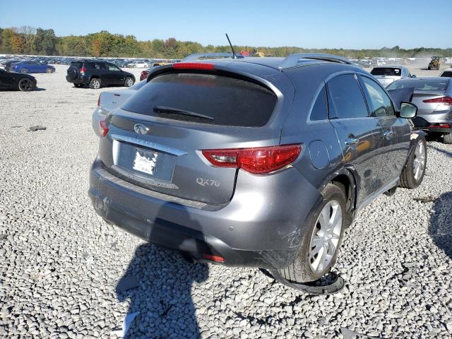 JN8CS1MWXEM410837 - 2014 INFINITI QX70 GRAY photo 4