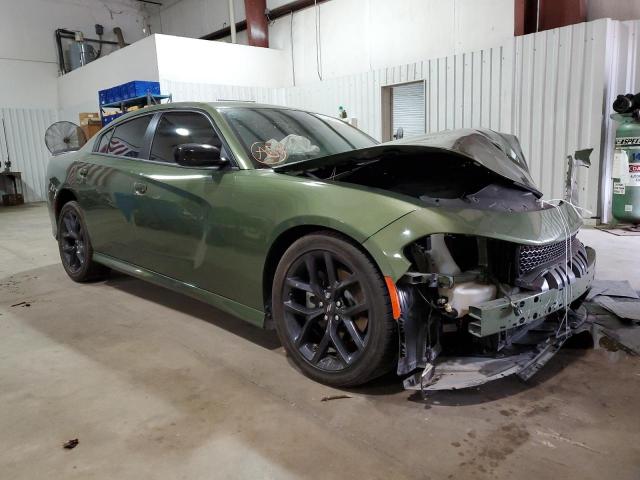 2C3CDXHG9MH673130 - 2021 DODGE CHARGER GT GREEN photo 1