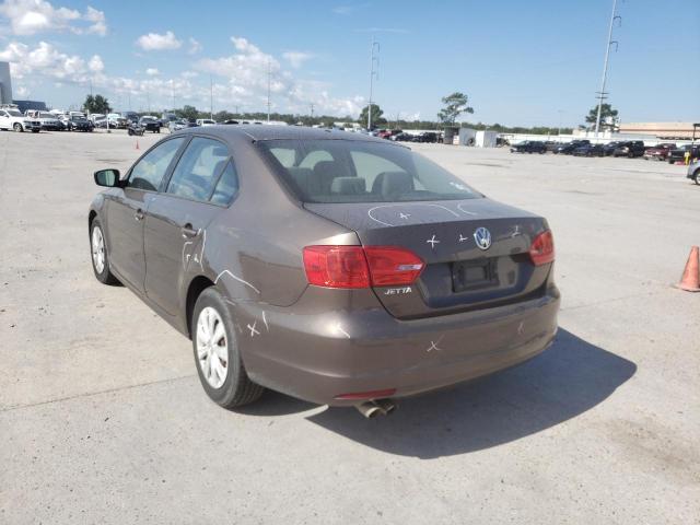 3VW1K7AJXEM425113 - 2014 VOLKSWAGEN JETTA BASE BROWN photo 3