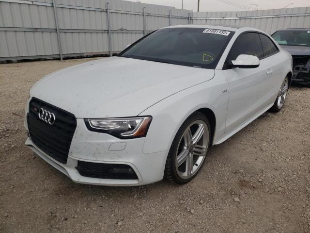 WAULGBFR5EA070151 - 2014 AUDI S5 PREMIUM WHITE photo 2