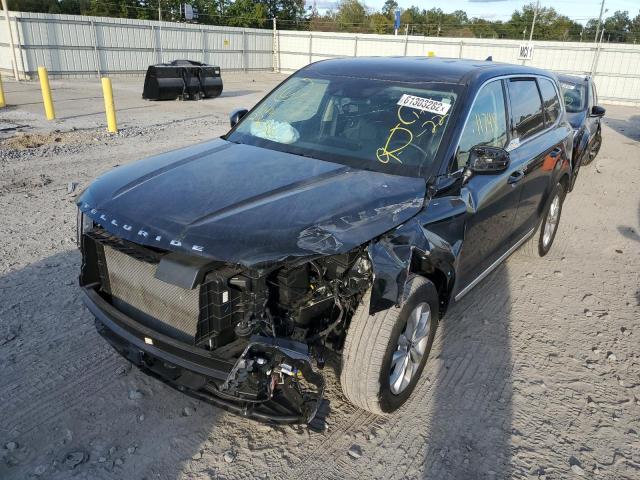 5XYP24HC6NG236328 - 2022 KIA TELLURIDE BLACK photo 2