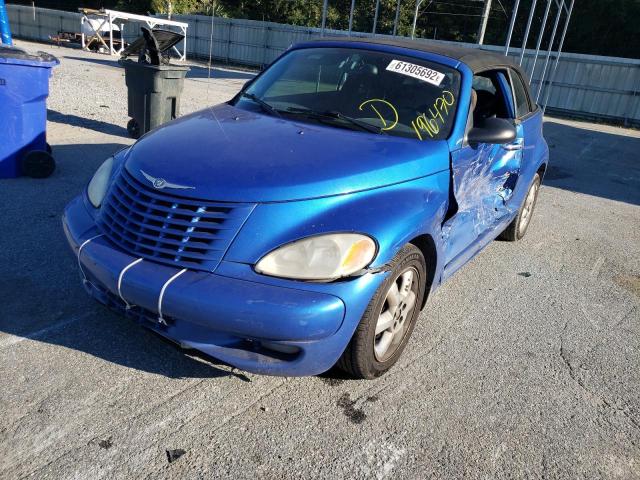 3C3EY55E55T335897 - 2005 CHRYSLER PT CRUISER BLUE photo 2