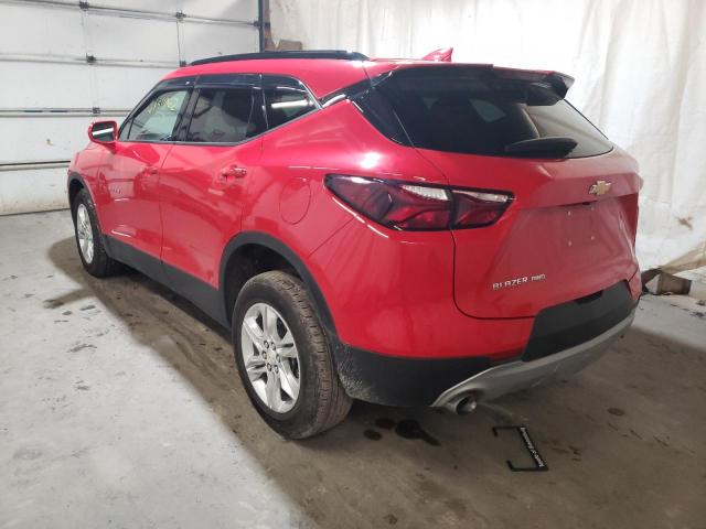 3GNKBGRS7KS704151 - 2019 CHEVROLET BLAZER 2LT RED photo 3