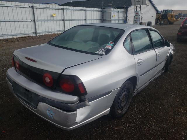 2G1WF52E149294835 - 2004 CHEVROLET IMPALA SILVER photo 4