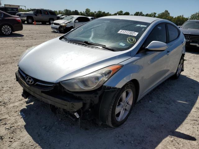 5NPDH4AE0DH315384 - 2013 HYUNDAI ELANTRA SILVER photo 2