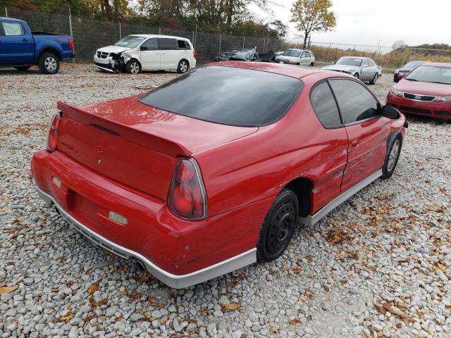 2G1WX12K439450134 - 2003 CHEVROLET MONTE CARL RED photo 4