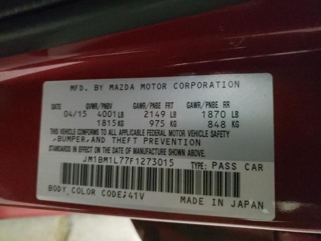 JM1BM1L77F1273015 - 2015 MAZDA MAZDA 3 RED photo 10