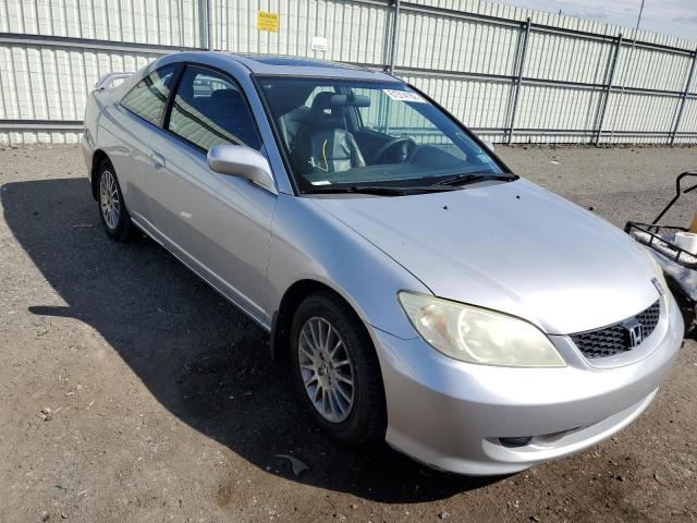 1HGEM22945L013116 - 2005 HONDA CIVIC EX SILVER photo 1