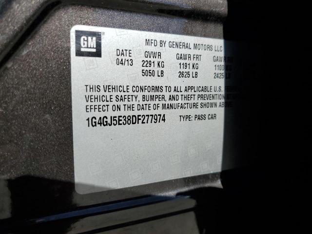 1G4GJ5E38DF277974 - 2013 BUICK LACROSSE T BROWN photo 10