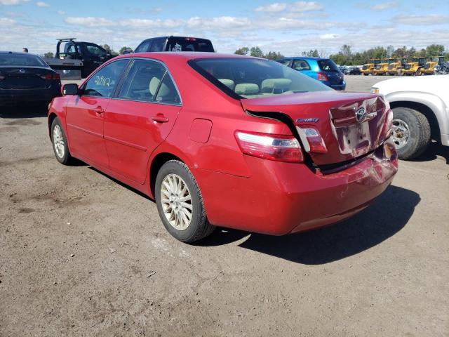 4T1BE46K47U069184 - 2007 TOYOTA CAMRY CE RED photo 3