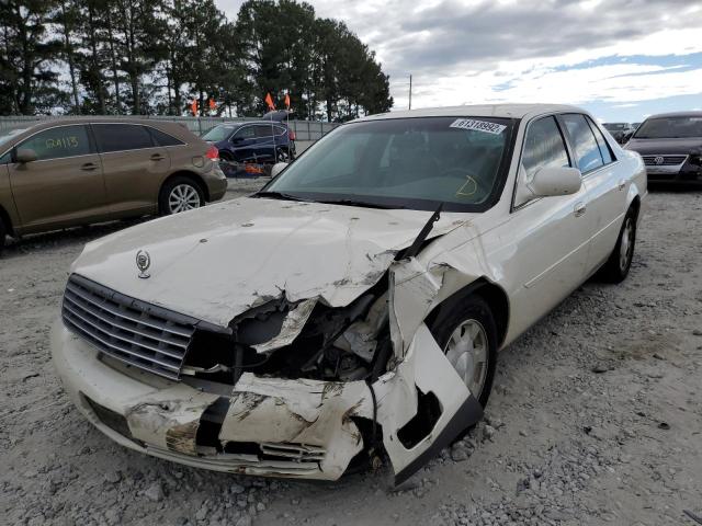 1G6KD54Y11U111342 - 2001 CADILLAC DEVILLE WHITE photo 2