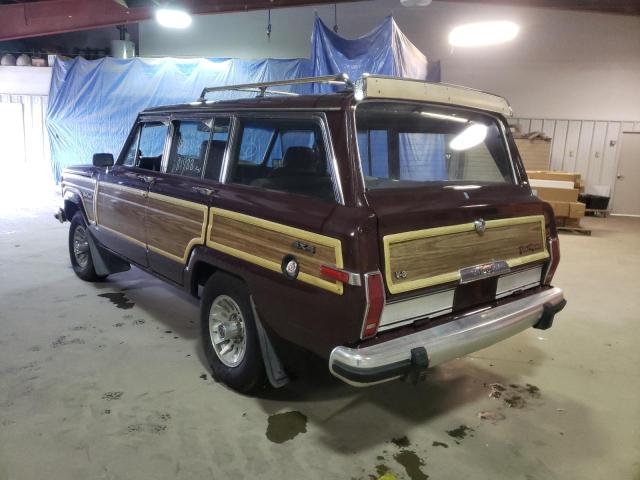 1J4GS587XKP101364 - 1989 JEEP GRAND WAGO BURGUNDY photo 3