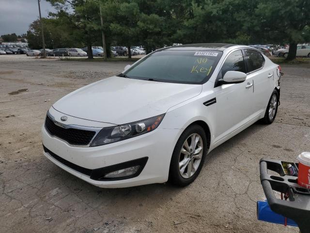 KNAGN4A70B5100170 - 2011 KIA OPTIMA EX WHITE photo 2