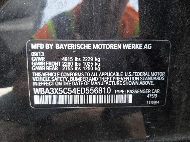 WBA3X5C54ED556810 - 2014 BMW 328 XIGT BLACK photo 10