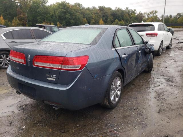 3LNDL2L33BR756351 - 2011 LINCOLN MKZ HYBRID BLUE photo 4