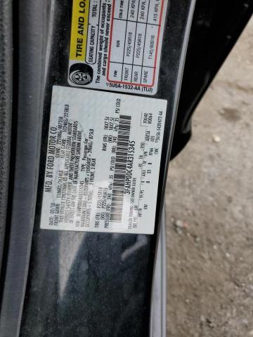 3FAHP0DC4AR315345 - 2010 FORD FUSION SPO BLACK photo 10