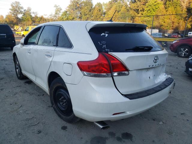 4T3BK3BB4AU043711 - 2010 TOYOTA VENZA WHITE photo 3