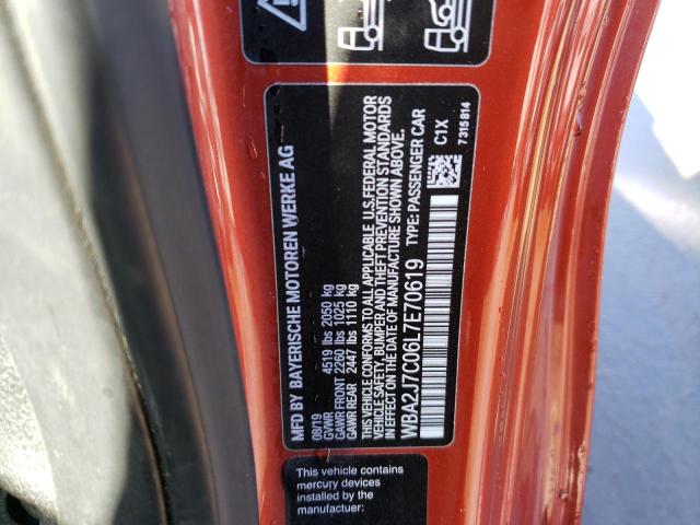 WBA2J7C06L7E70619 - 2020 BMW M240XI ORANGE photo 10